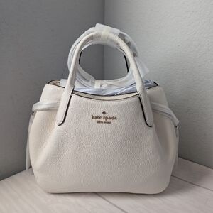 NWT Kate Spade Dumpling Small Pebbled Leather Satchel Crossbody in Meringue
